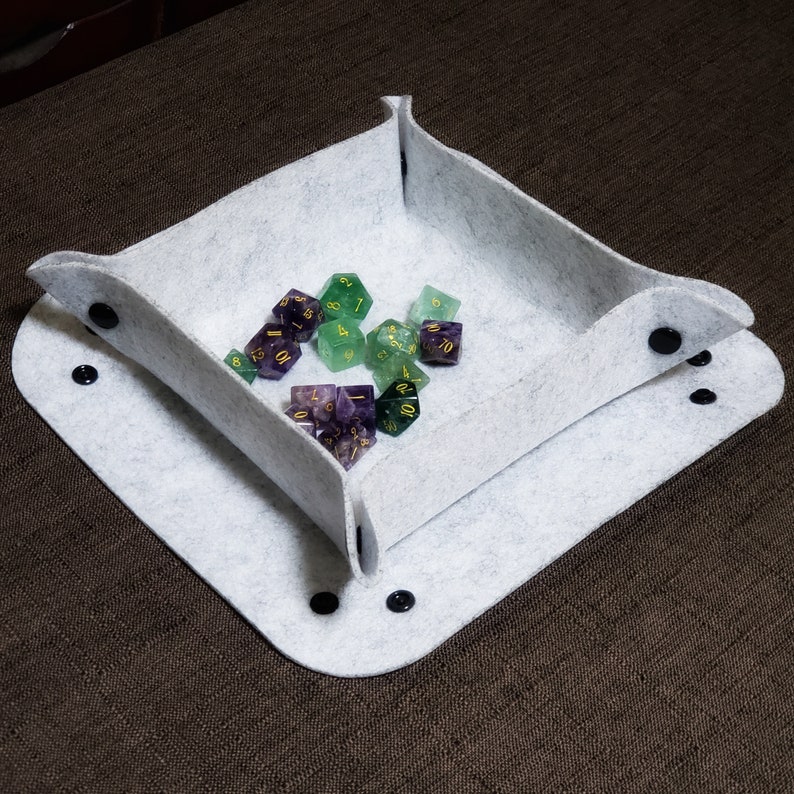 Soft Wool Felt Dice Tray Soft Tray Dungeons and Dragons Etsy