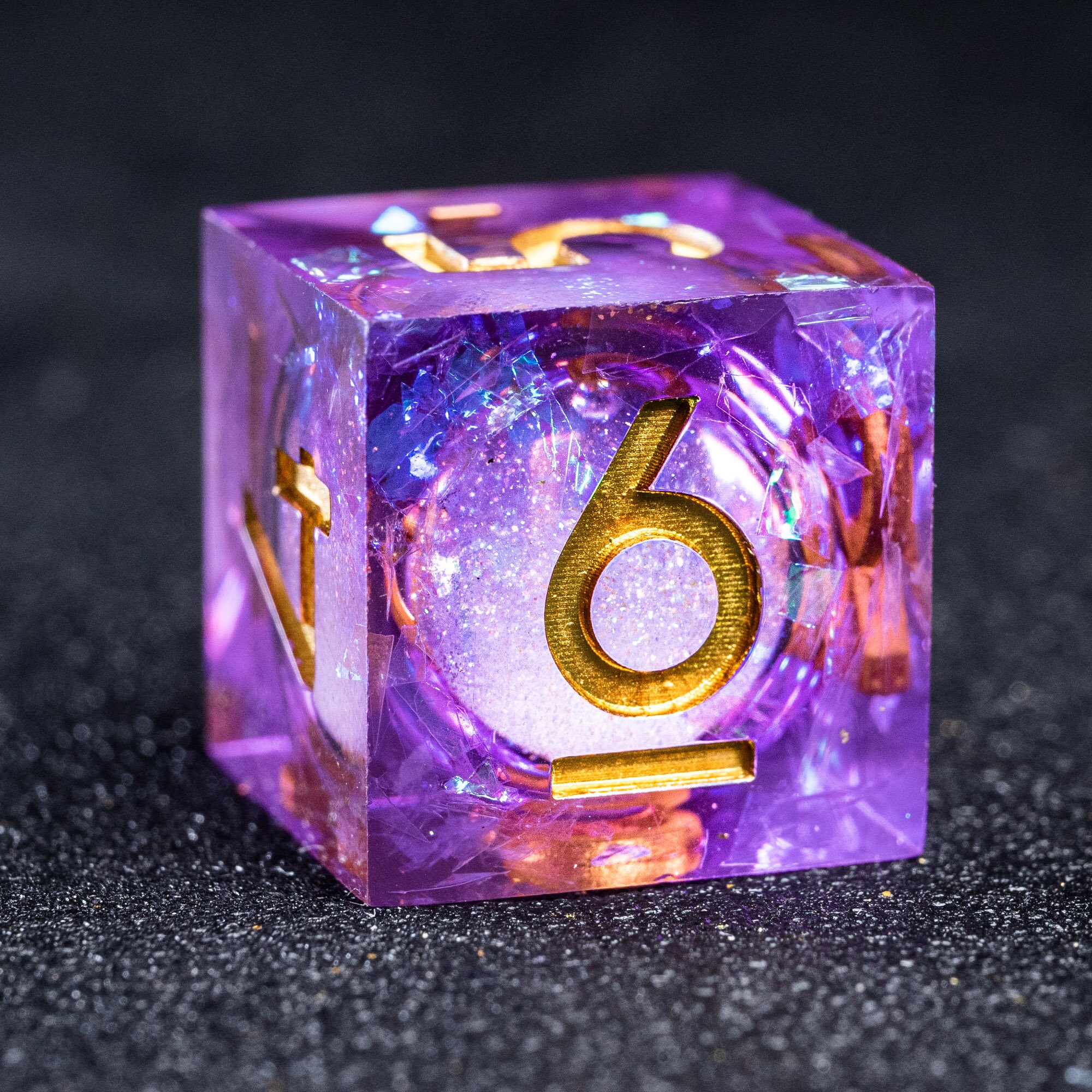 Full Set Handmade Resin Sharp Edge Dice Polyhedral Dice Set Etsy