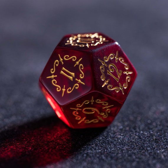Full Set Garnet Glass Polyhedral Dice Set DnD Dice Set Dungeons and Dragons RPG Game DND MTG Game Nordic Style