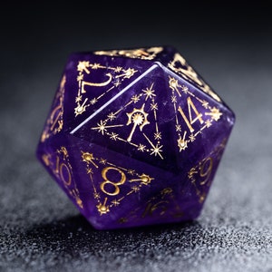 Dnd dice set Amethyst Polyhedral Dice Set  Set  -  Dungeons and Dragons, RPG Game  Cleric Style