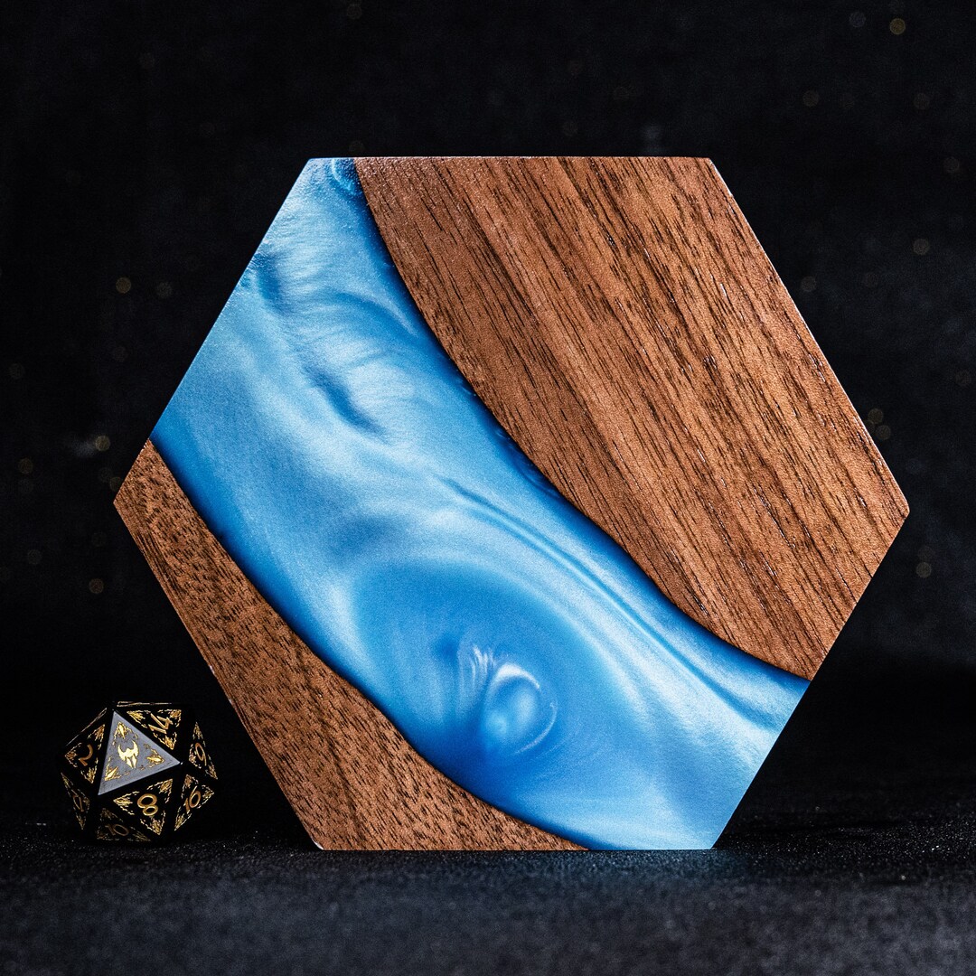 Walnut & Resin Gaming Dice Box Set Gift Box Wood Box Personalized Dice
