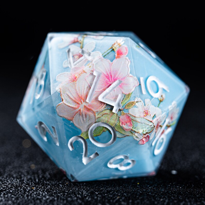 Full Set Handmade Resin Sharp Edge Dice Polyhedral Dice Set Etsy