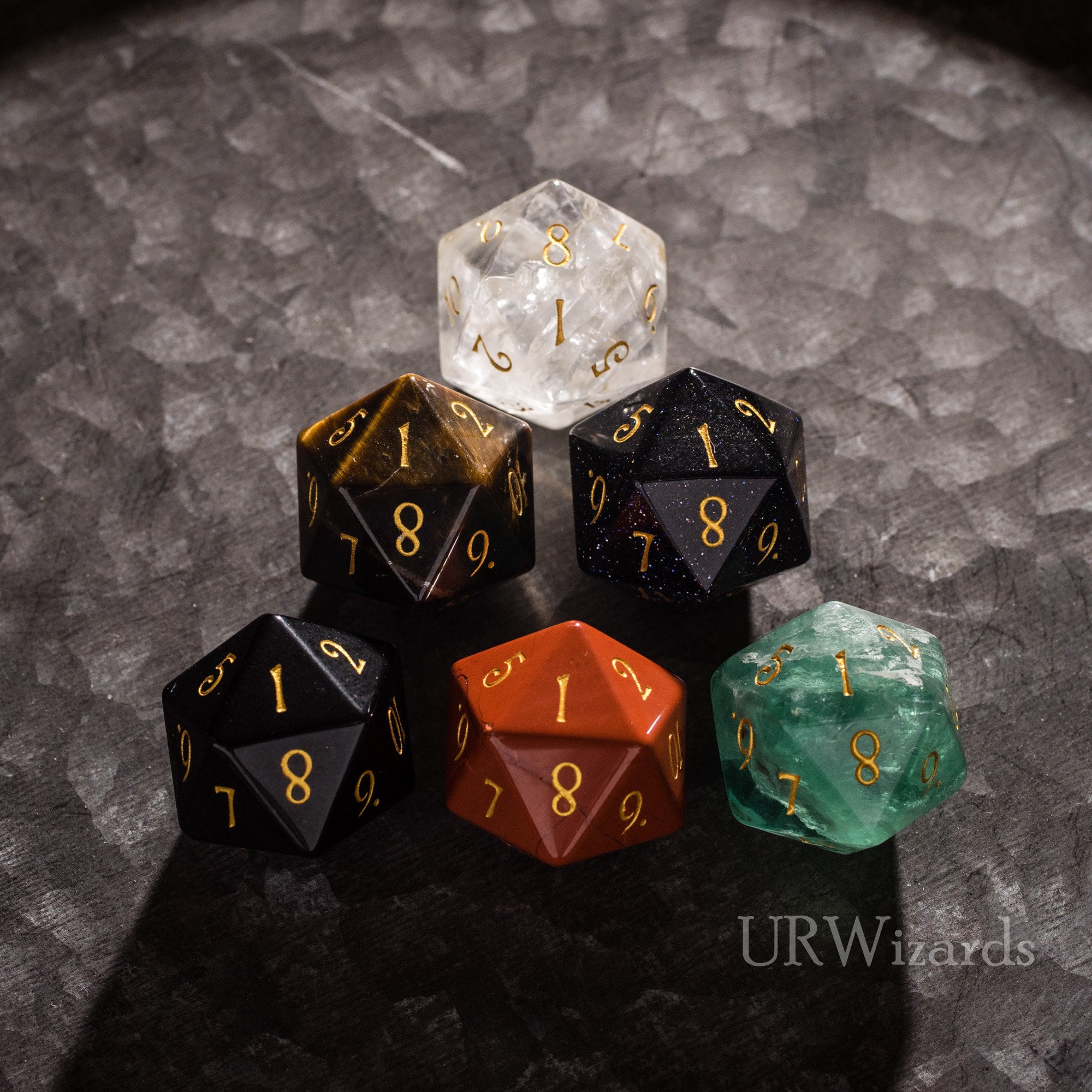 SPINDOWN D20 Engraved Gemstone Dice dungeons and Dragons Etsy Australia