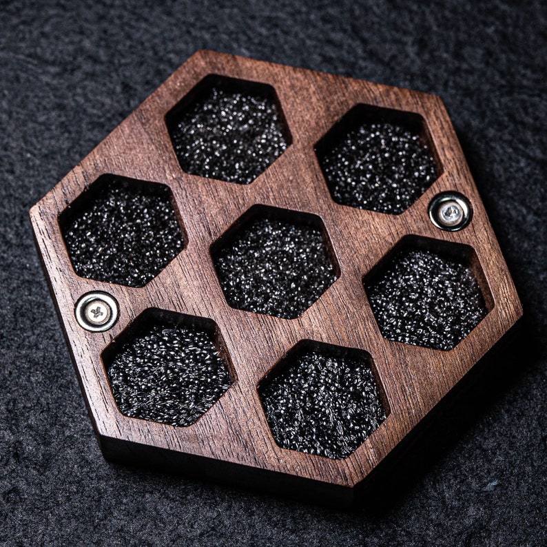 Engraved Zelda Sheikah Walnut D&D Gaming Dice Box Set Gift Box Wood Box Personalized Dice Box Dungeons and Dragons Hexagon Dice Box image 3