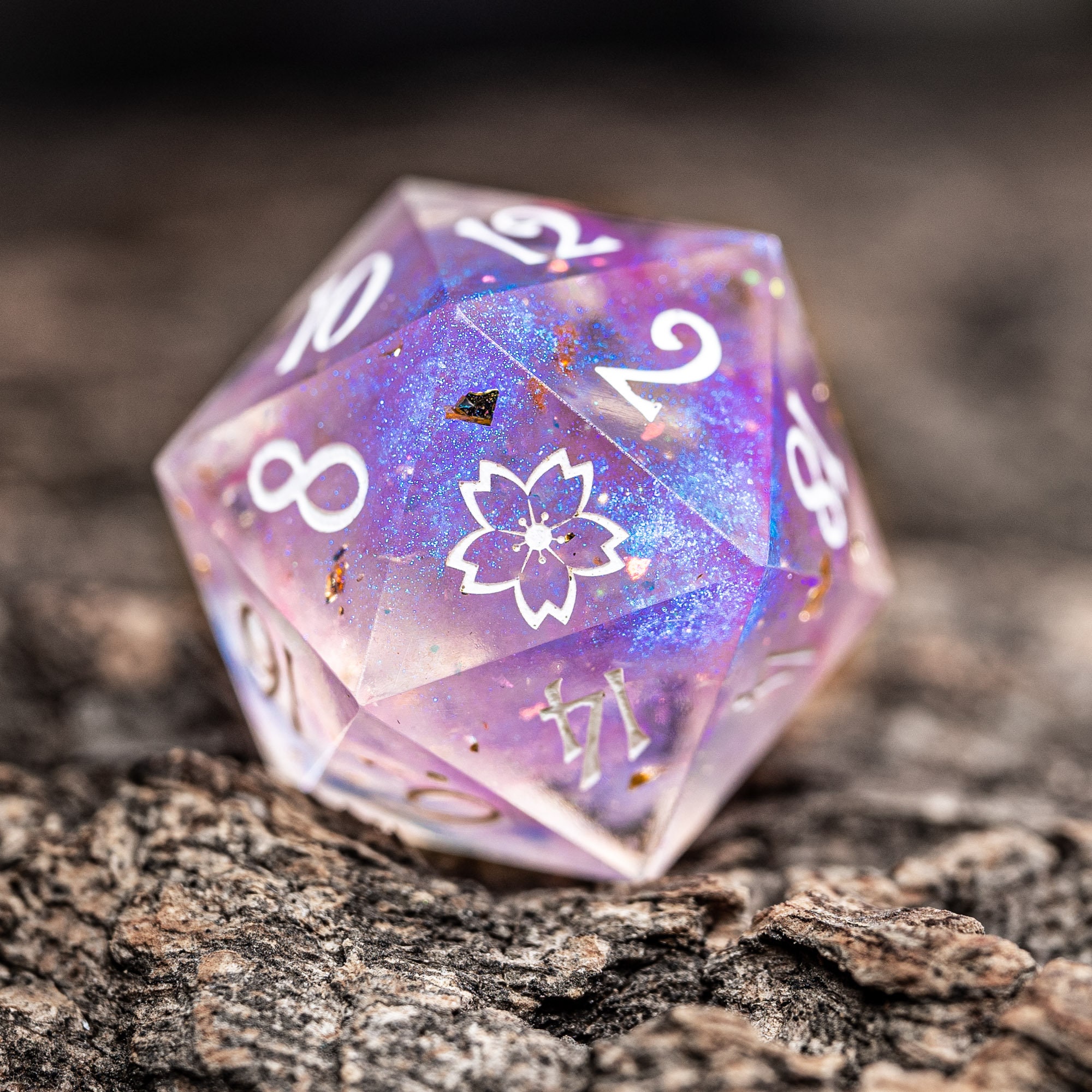 Full Set Handmade Resin Sharp Edge Dice Polyhedral Dice Set Etsy