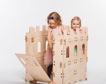 Set "PRINCESE" wooden playhouse; Indoor playhouse; Outdoor playhouse; Educational toy; Activity house; Kids room decor; Eco;