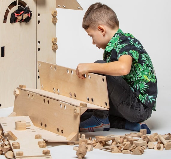 Jeu De Puzzle En Bois Pour Bébé Blocs De Construction - Temu France