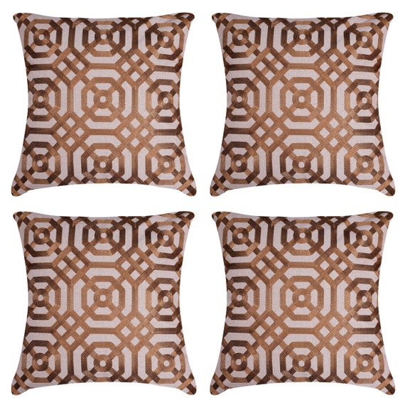 Throw Pillow Covers Set of 4 Decorative 20x20 Inch for Sofa Couch