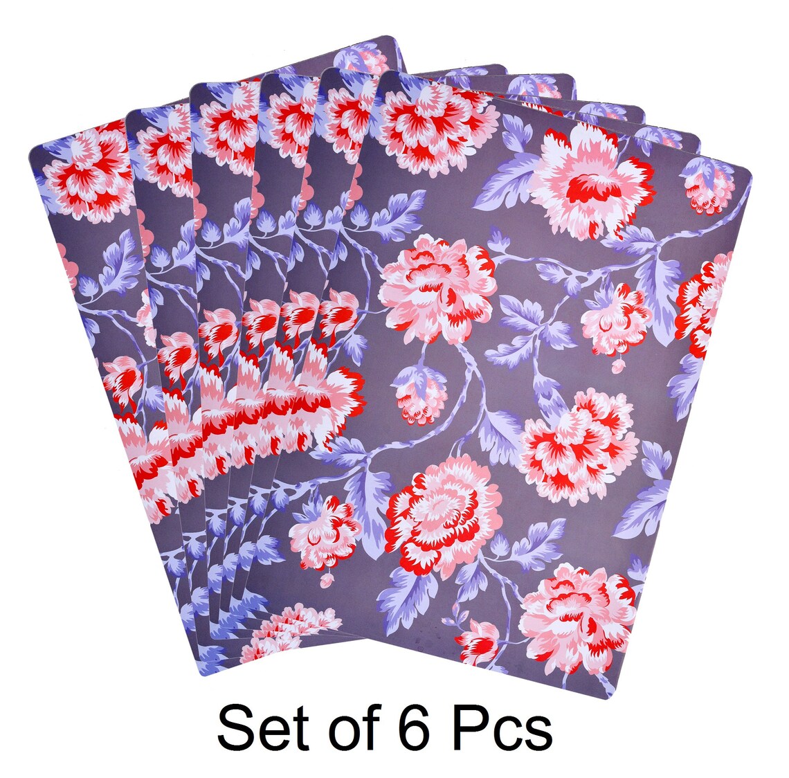 Placemats with Cork Back Set of 6 12 x 17 Etsy