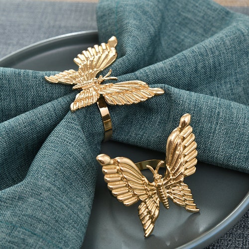 Gold Napkin Ring Festive Table Decor Setting and Favor for - Etsy