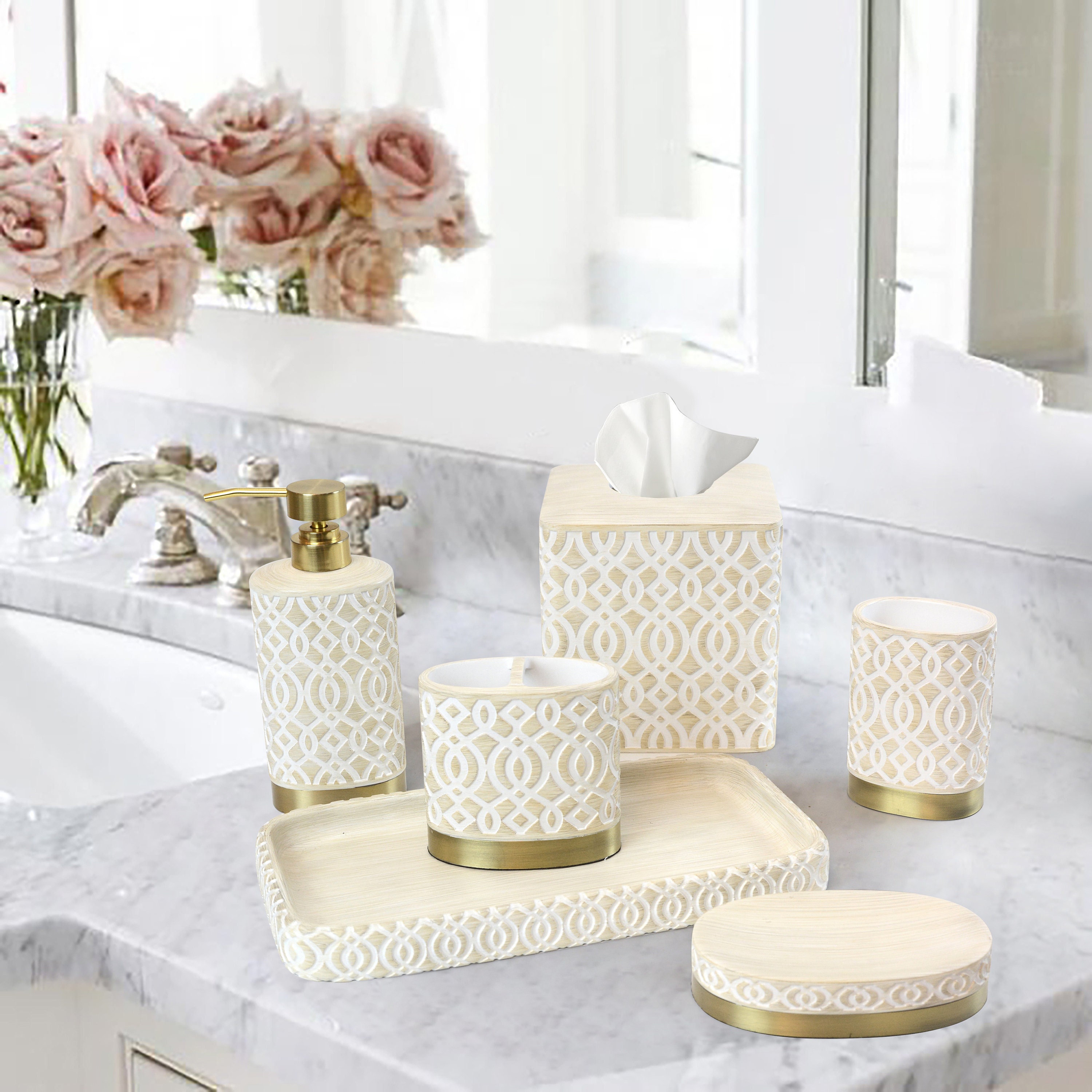 White And Gold Bathroom Accessories White And Gold Bathroom Accessories