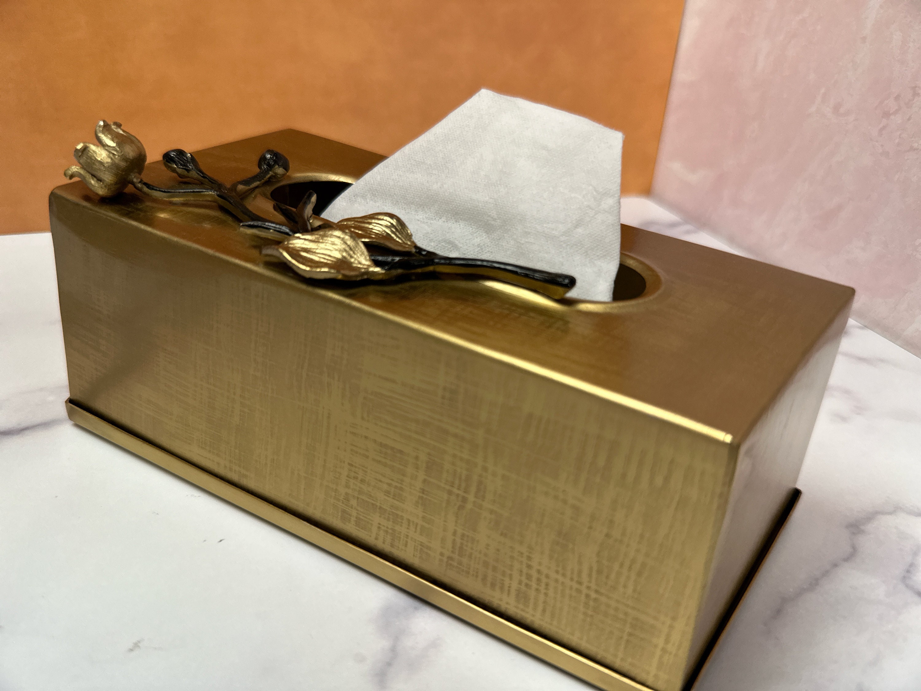 12+ Brass Tissue Box Cover