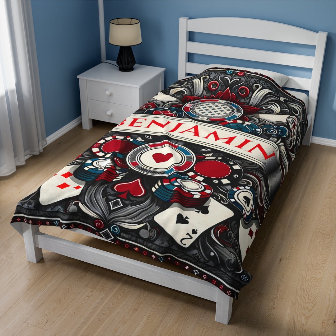 Custom Name Blanket, Personalized Blankets, Gifts for Men, Man Cave