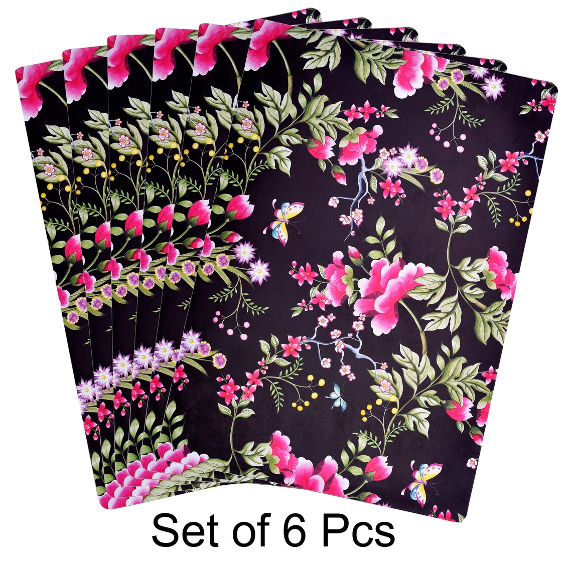 Placemats with Cork Back Set of 6 12 x 17 Etsy