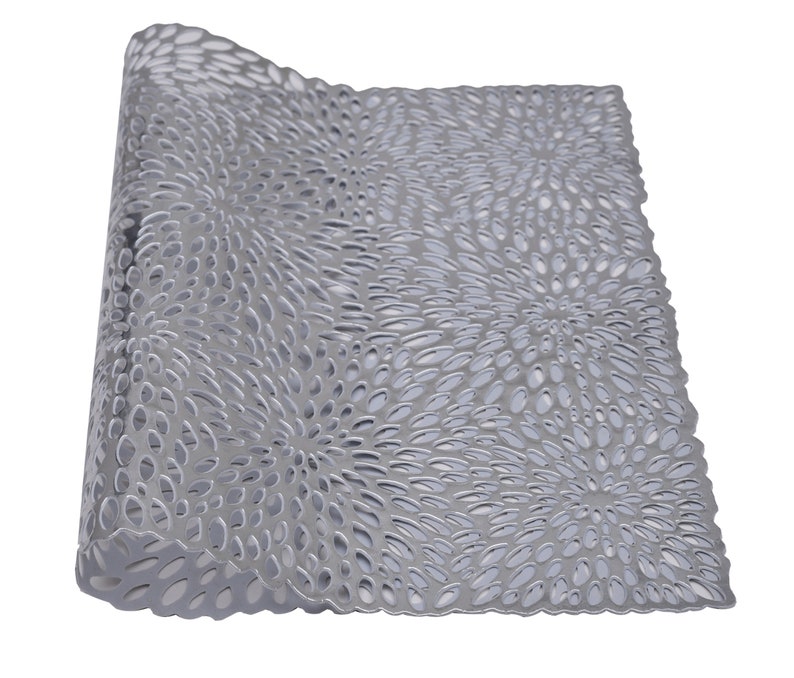 Silver Placemats Handwoven Placemat set Placemats Etsy