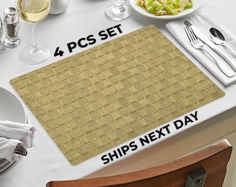 PVC Placemats Non-Slip Dining Table Mats Dressing Table Mat Pack