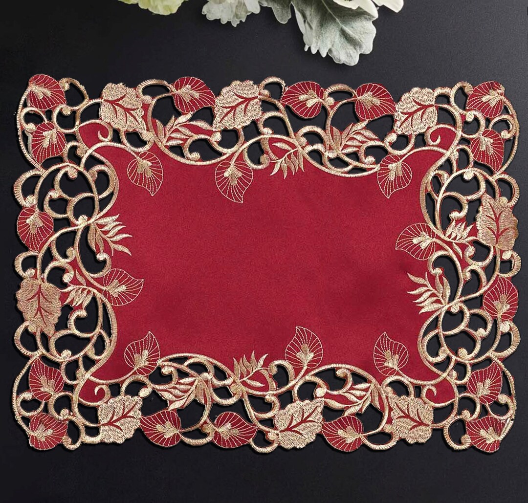 Lace Placemats Of Polyester For Dining Table Set Of 6 Farmhouse 6pcs - View #11