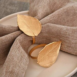 Napkin Ring Leaves/Floral Botanical Festive Table Decor Setting Nature Inspired for Cocktail, Wedding, Special Occasions image 10