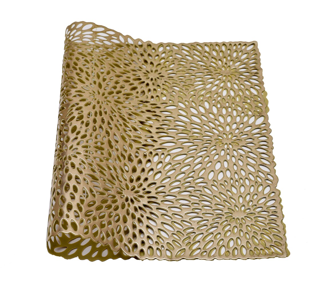 Gold Placemats Handwoven Placemat set Placemats Etsy