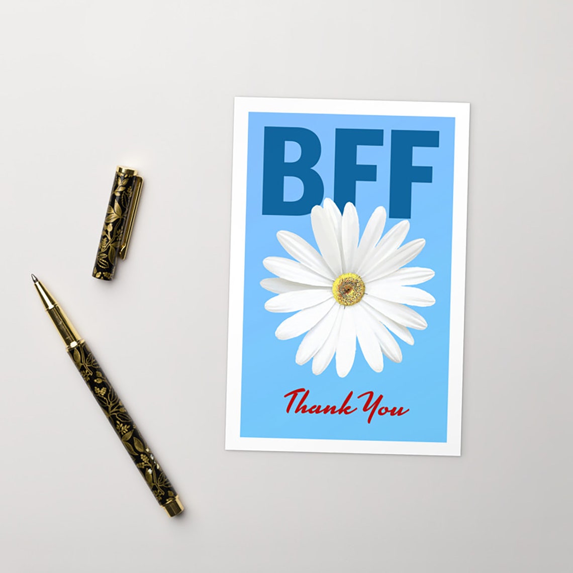Best Friends Forever Gift Note Thank You Note Flower Cool Etsy
