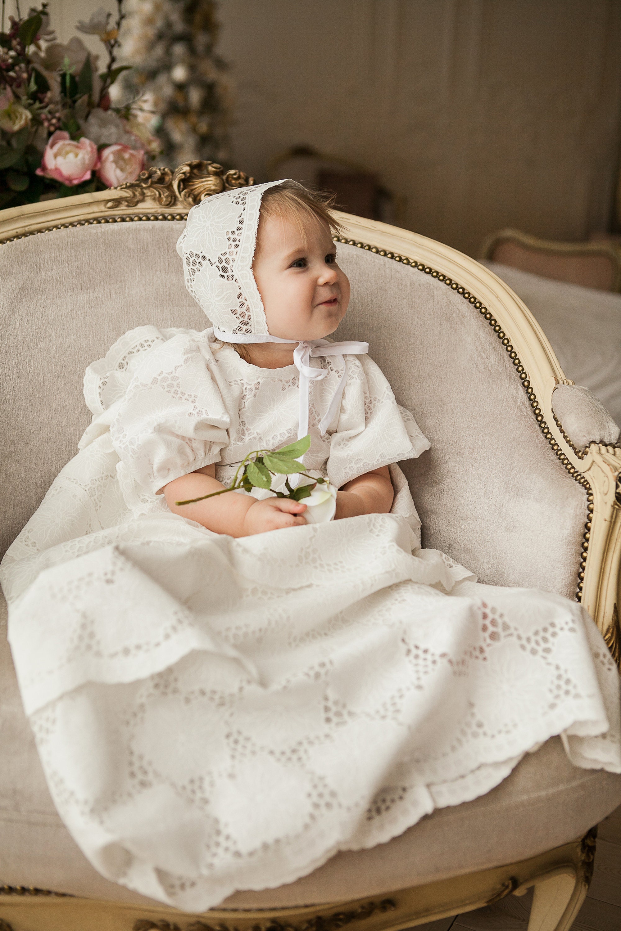 Christening Baptism hat Christening hat Baptism Etsy