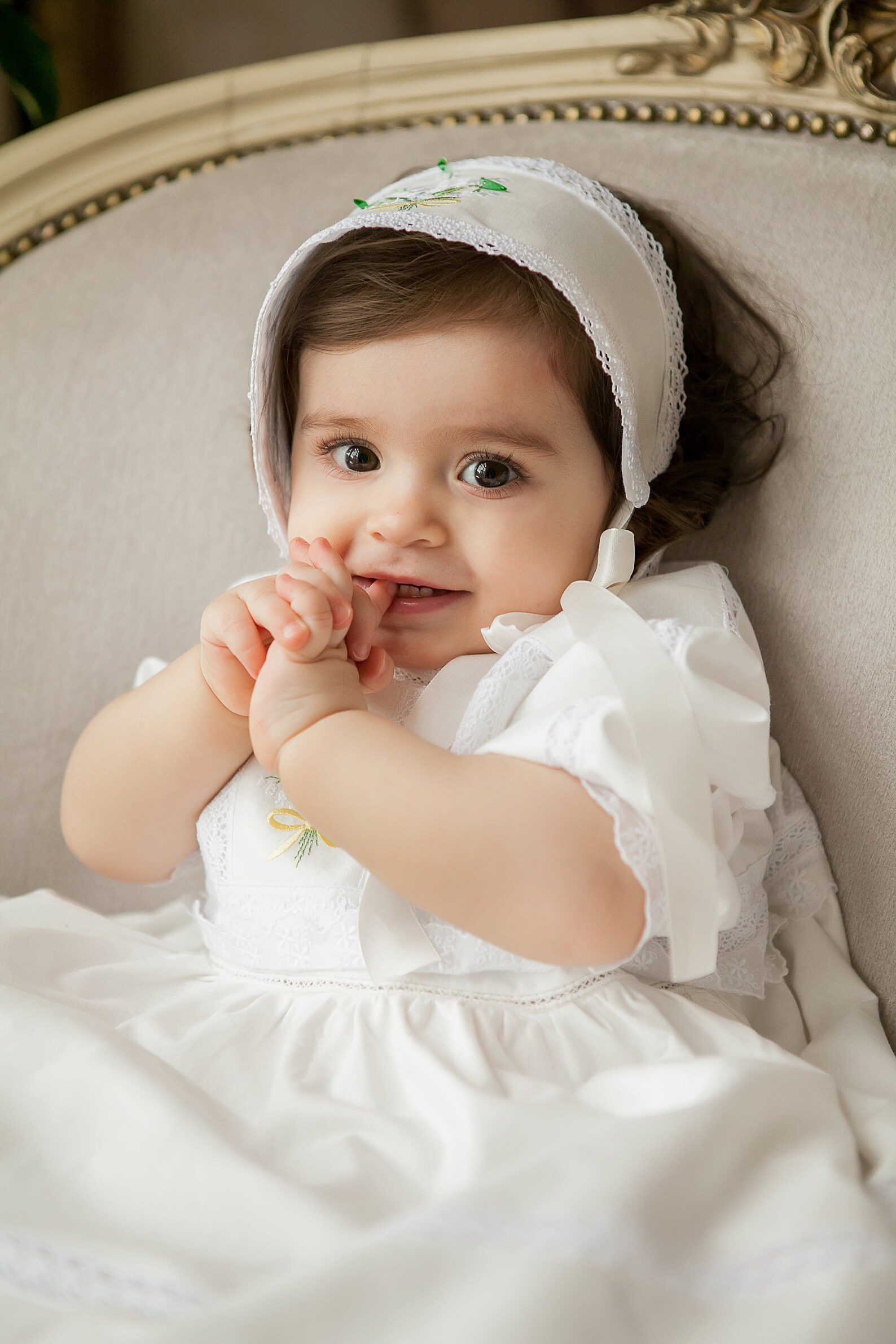 Headband Christening Baptism hat Handmade baby hat Etsy