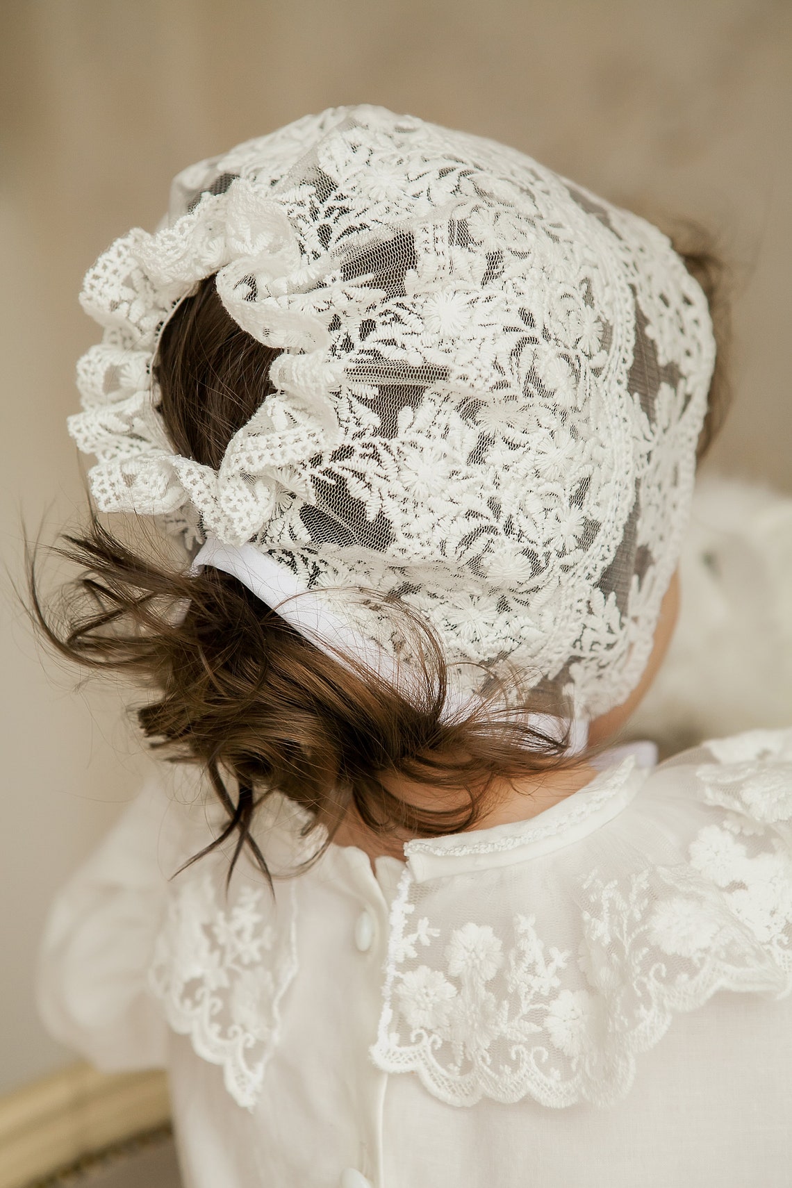 Christening Baptism Hat Newborn Gift Taufkleid Etsy