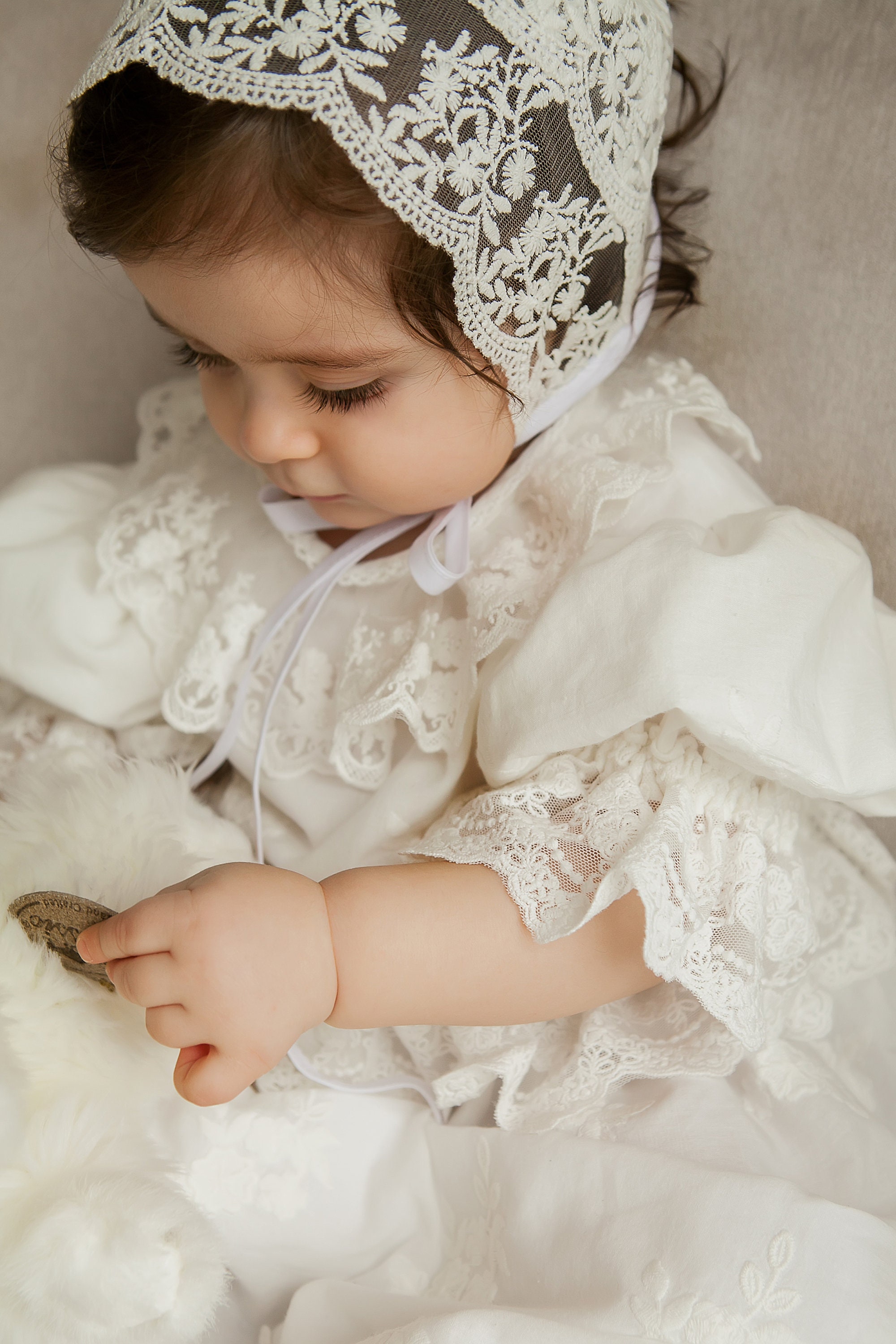 Christening Baptism hat Newborn gift Taufkleid Etsy