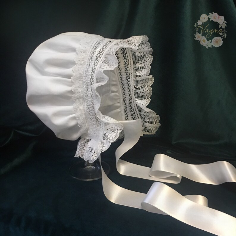 Baptism Hat Baby Christening Baby Hat Ruffle Etsy