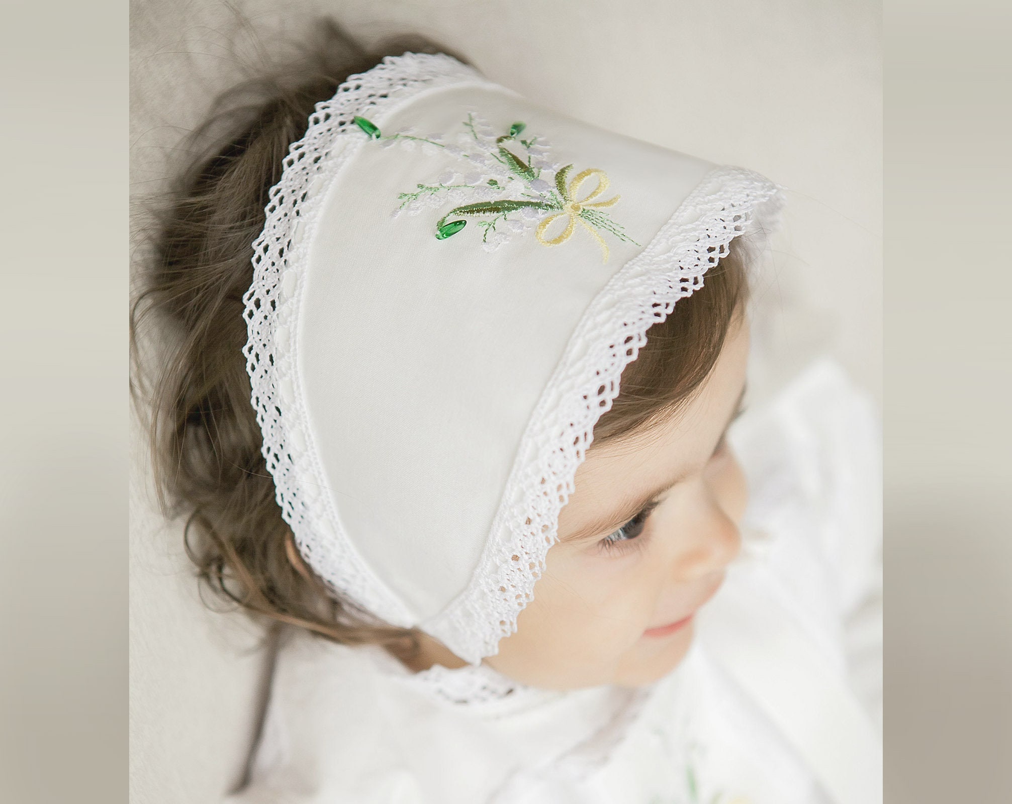 Headband Christening Baptism hat Handmade baby hat Etsy