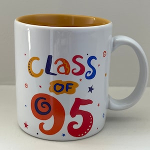 Vintage Class of 95 Hallmark mug, class of 1995 mug, vintage grad mug, class of 95 mug, gift for old high school friend, 30 year reunion mug