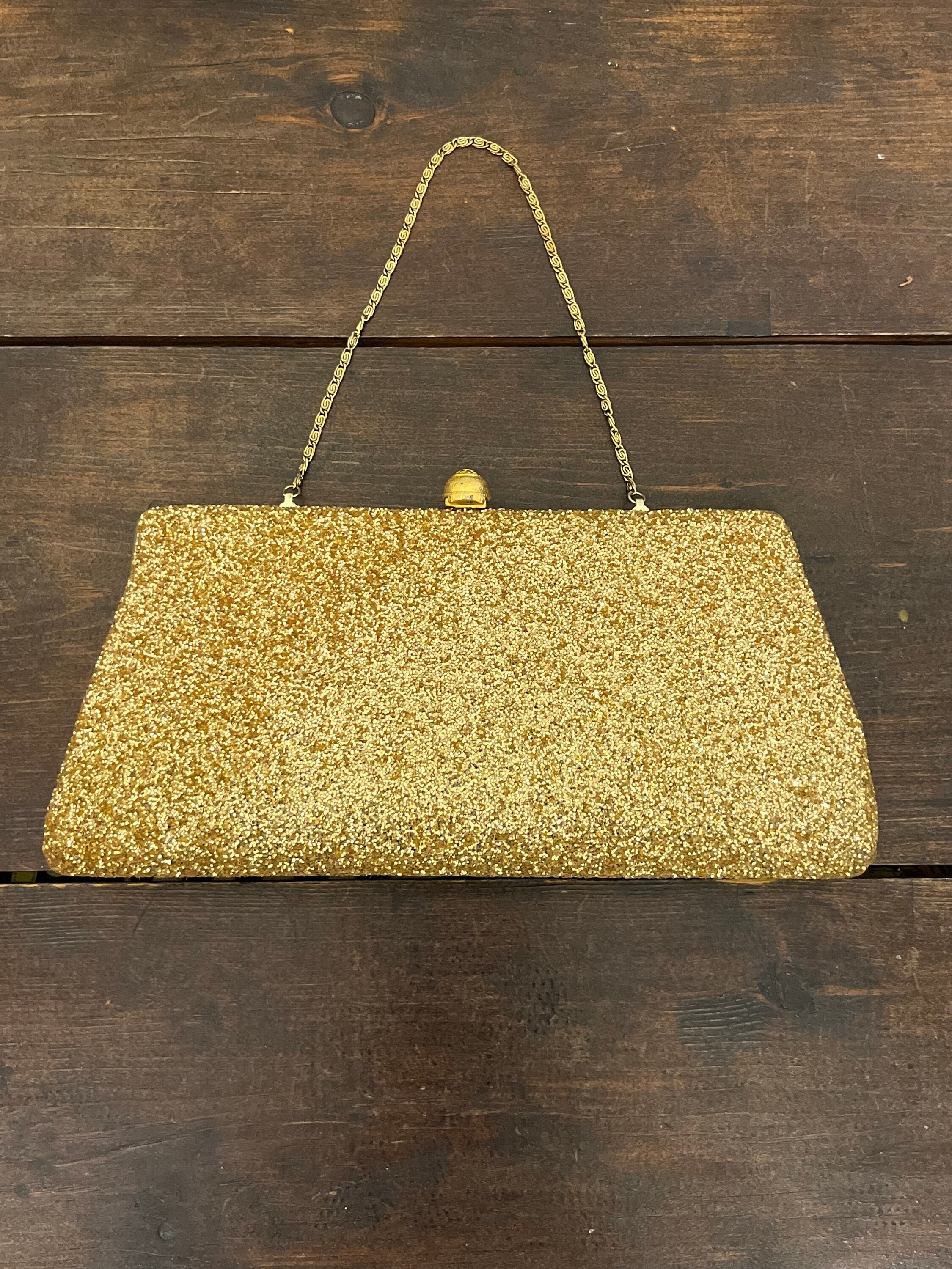 Gold Glitter Sling Bag