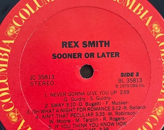 Rex Smith Sooner or Later Album, Rex Smith Album, You Take My