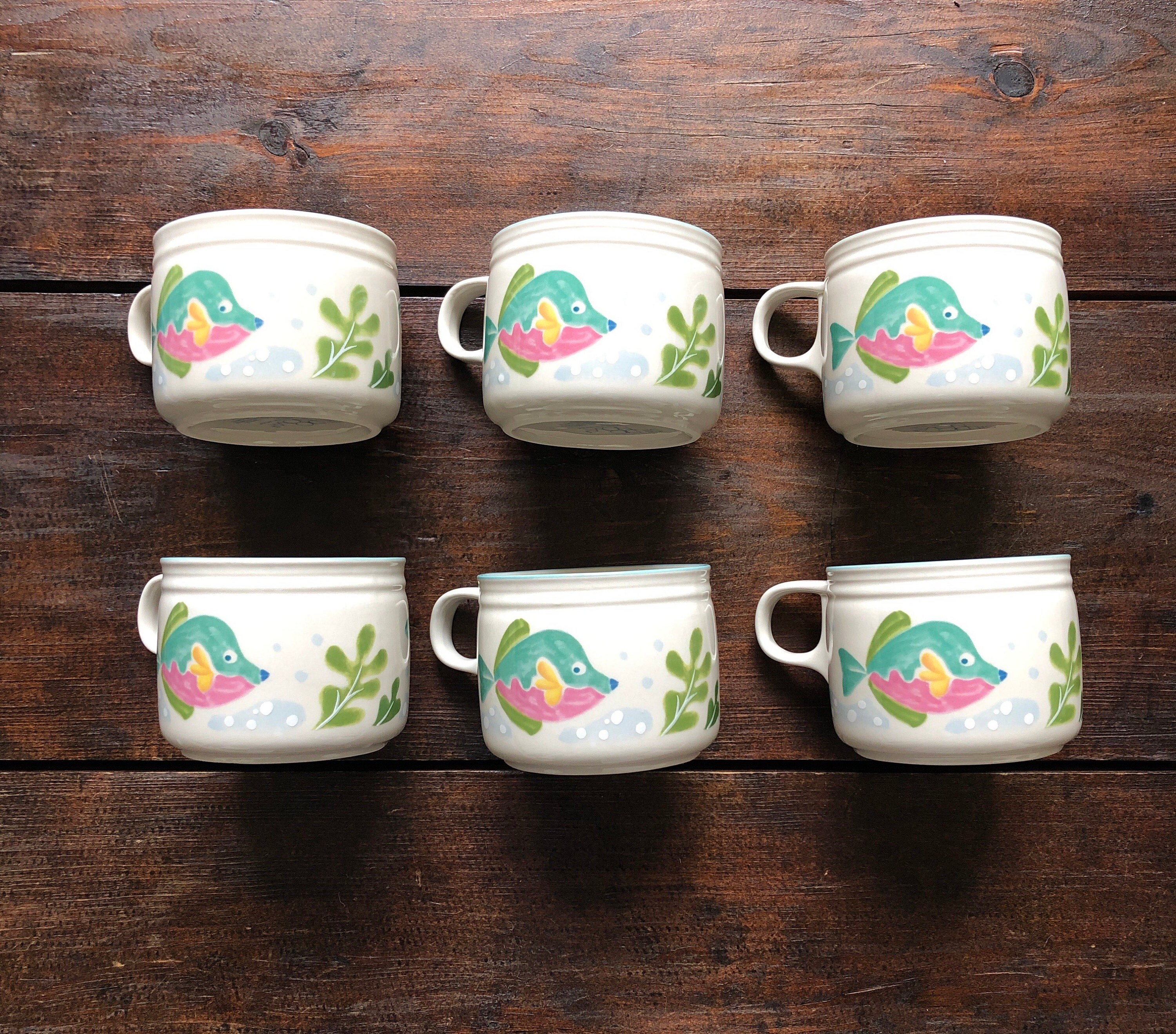 6 Studio Nova Barrier Reef Mugs Flat Cups Fish Mugs Fish & Etsy