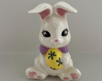Figura de conejo de Pascua vintage, estatua de conejo de Pascua de 10 cm, adorno de Pascua, decoración de Pascua vintage, molde pintado de conejo de Pascua, decoración de conejo