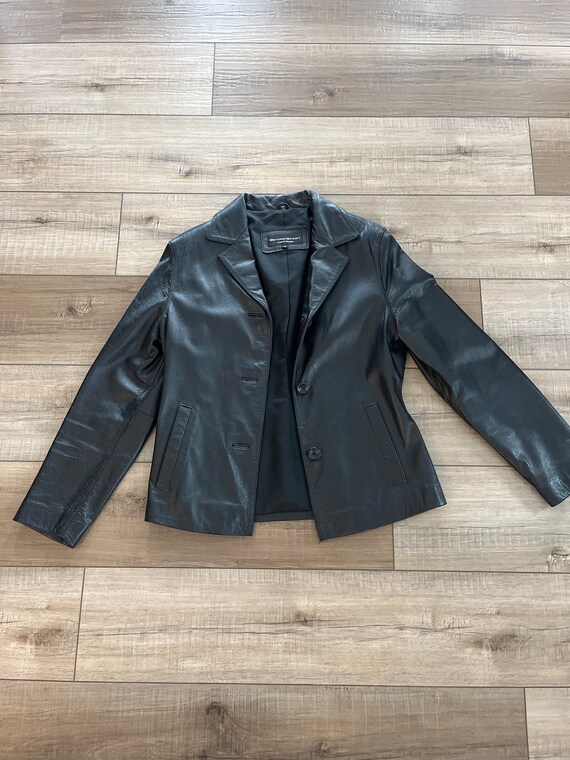 90s black leather jacket, Beyond Sport black leat… - image 9
