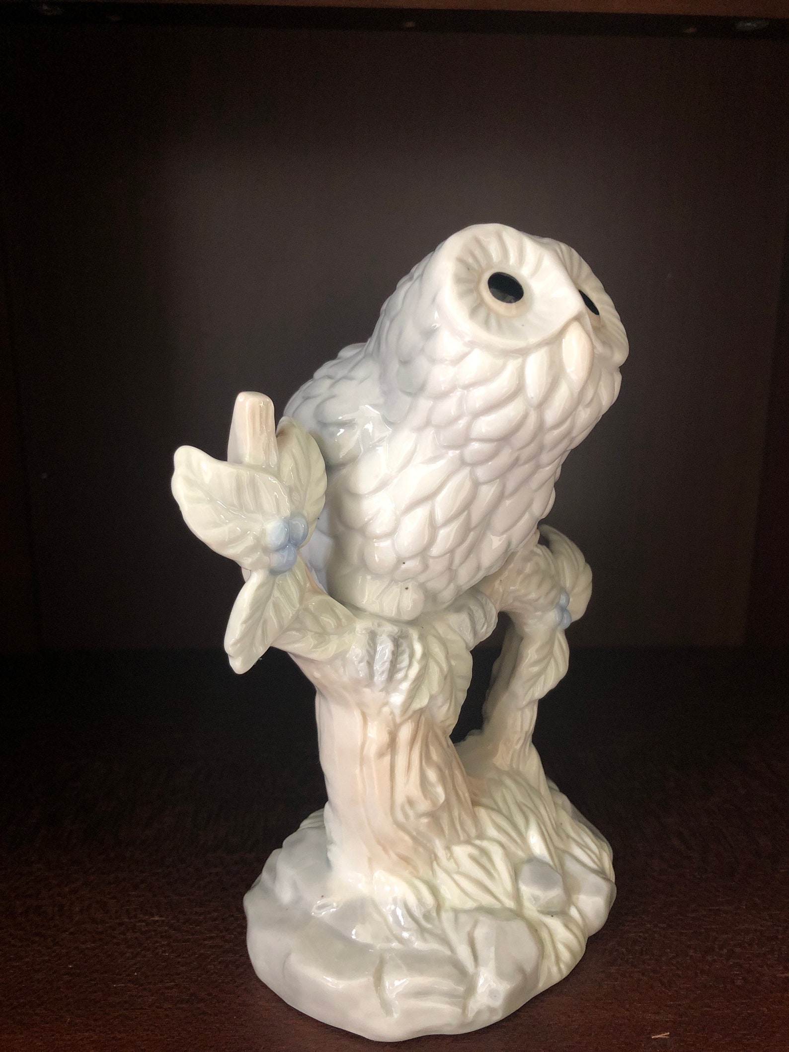 Vintage White Owl Statue Ceramic Winter Owl Statue Owl on Etsy