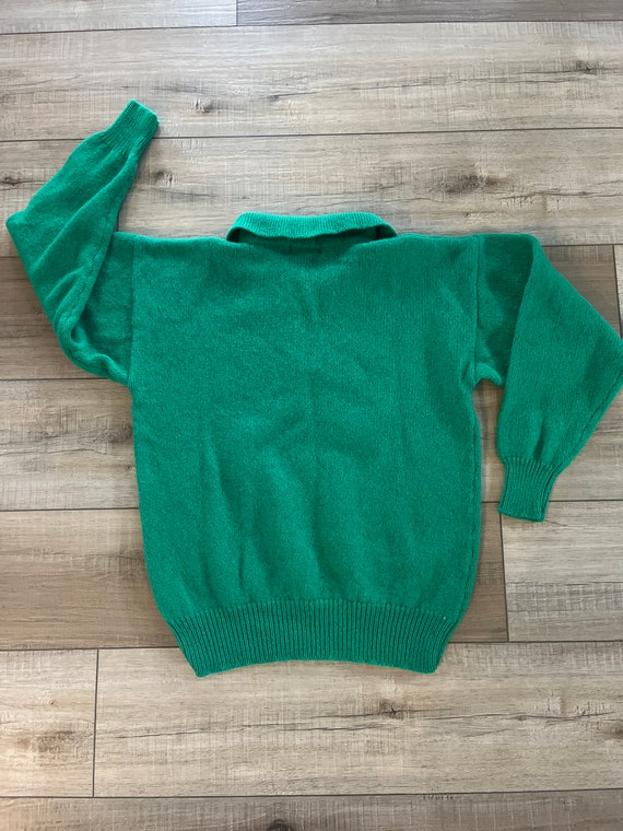 80s green shetland wool sweater, Windsor Shirt Co… - image 6