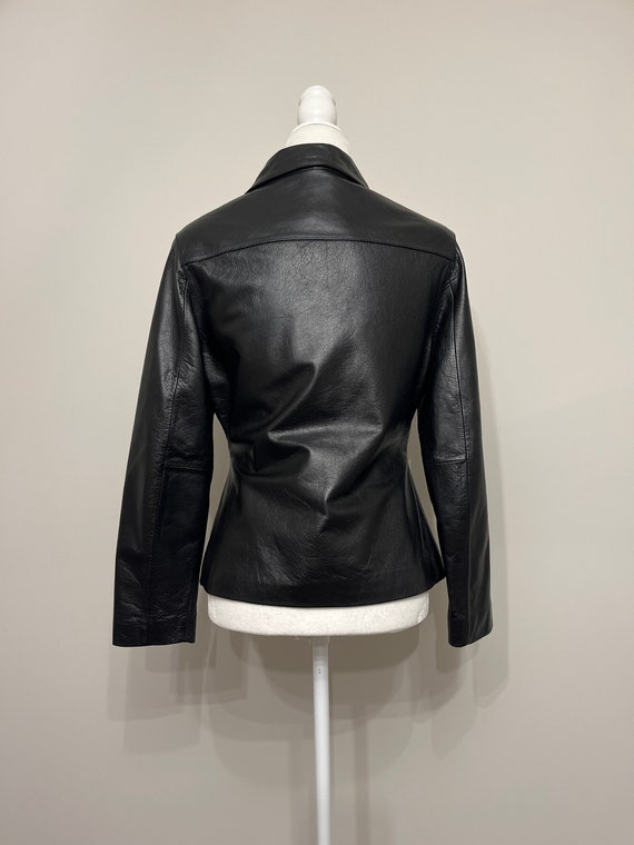 90s black leather jacket, Beyond Sport black leat… - image 6