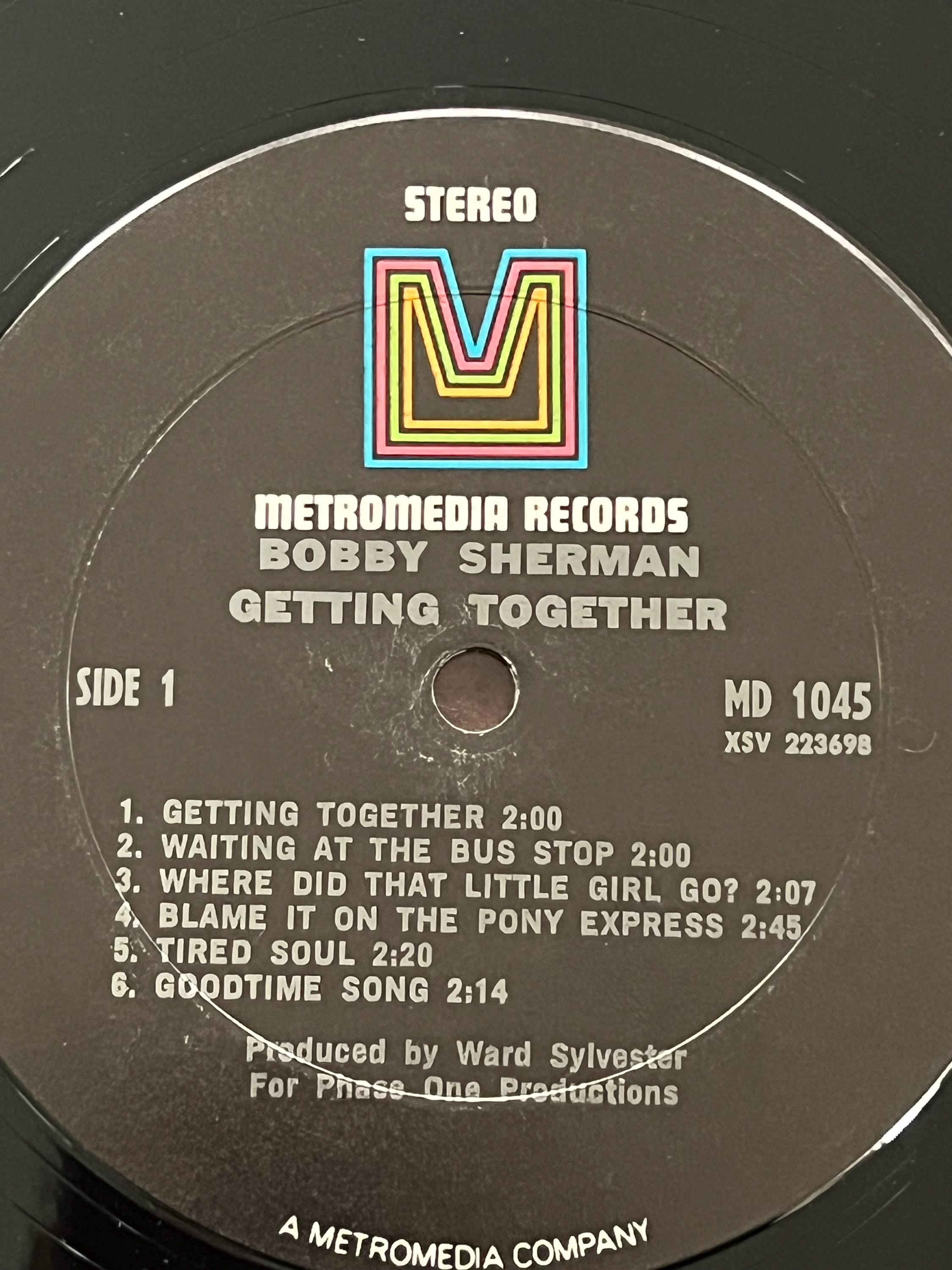 Bobby Sherman バッジ　ヴァリビュー　ビンテージ Bobby Sherman Getting Together Album, 1971 Bobby Sherman Album