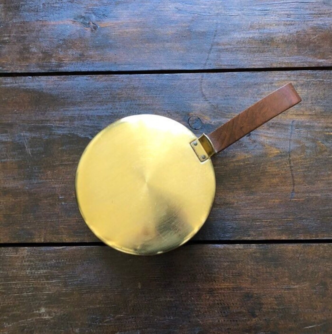 Vintage Brass Bed Warmer Bed Warming Pan Wooden Handle Etsy