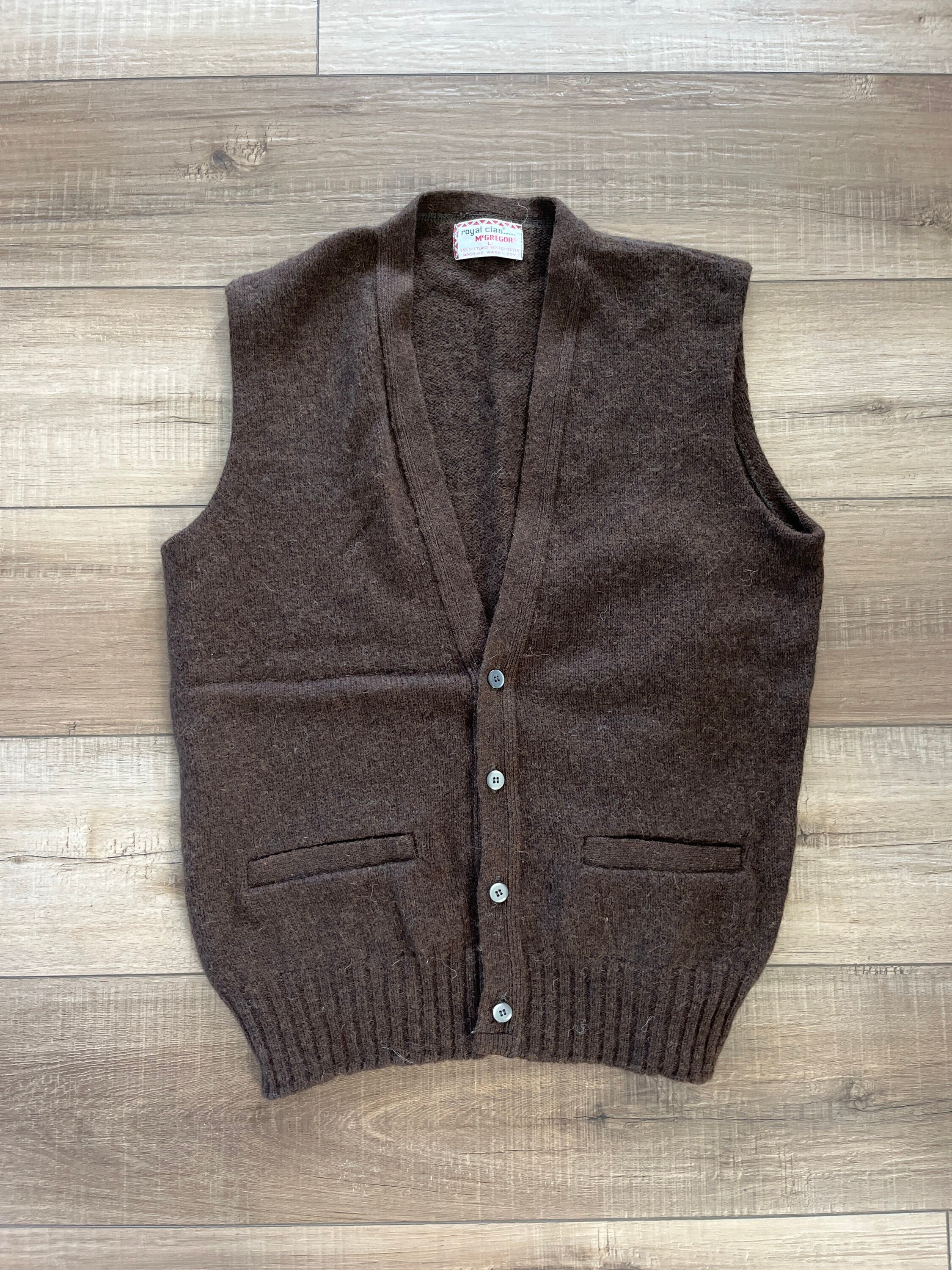 Brown Sweater Vest - Etsy