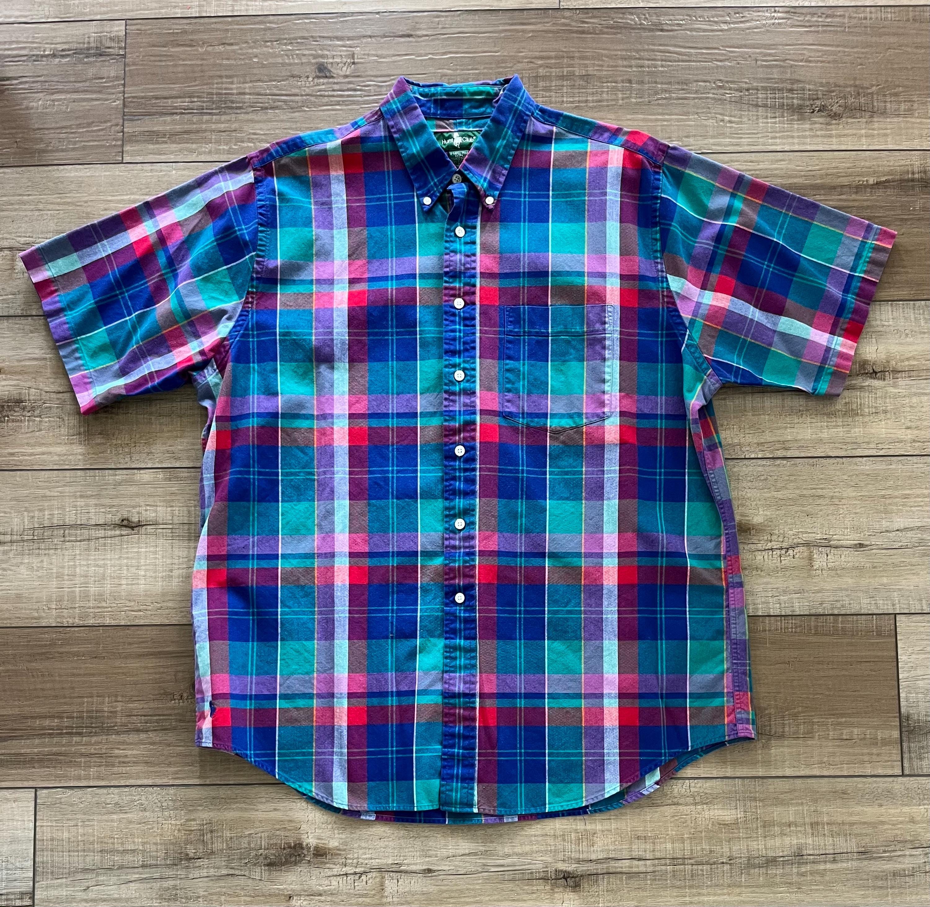 white christmas dresses Vintage Patterned Hunt Club Short Sleeve Button Up Shirt – Ragstock main image 1