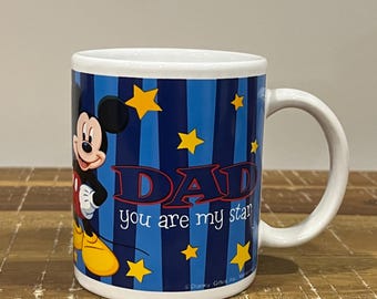 Vintage Dad mug, Mickey Mouse Dad You Are My Star mug, Giftco Dad mug, gift for Dad, Disney Dad mug, 12oz mug, appreciation mug for Dad