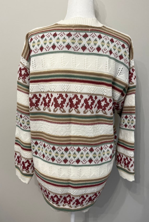 80s Season Ticket cabin sweater, patterned acryli… - image 5