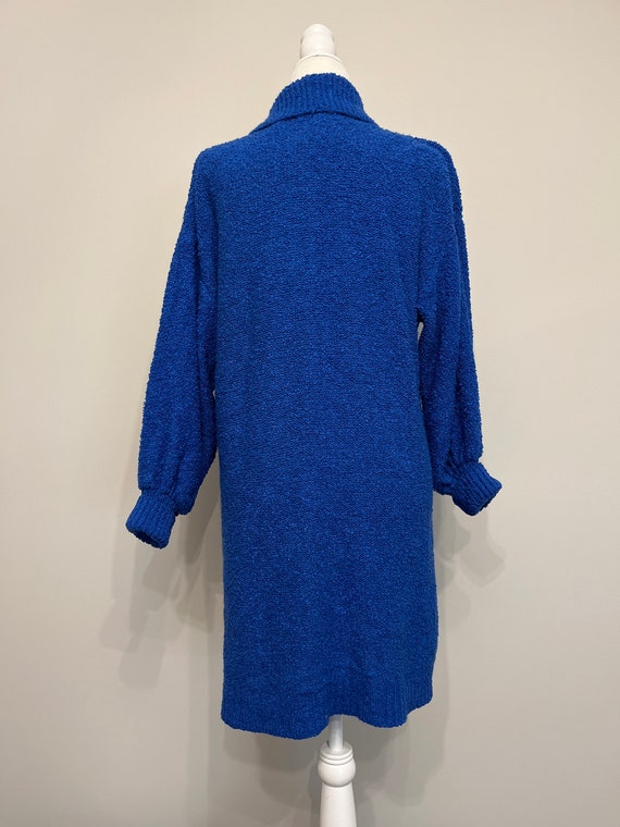 80s royal blue long cardigan, Robinson’s boucle s… - image 6