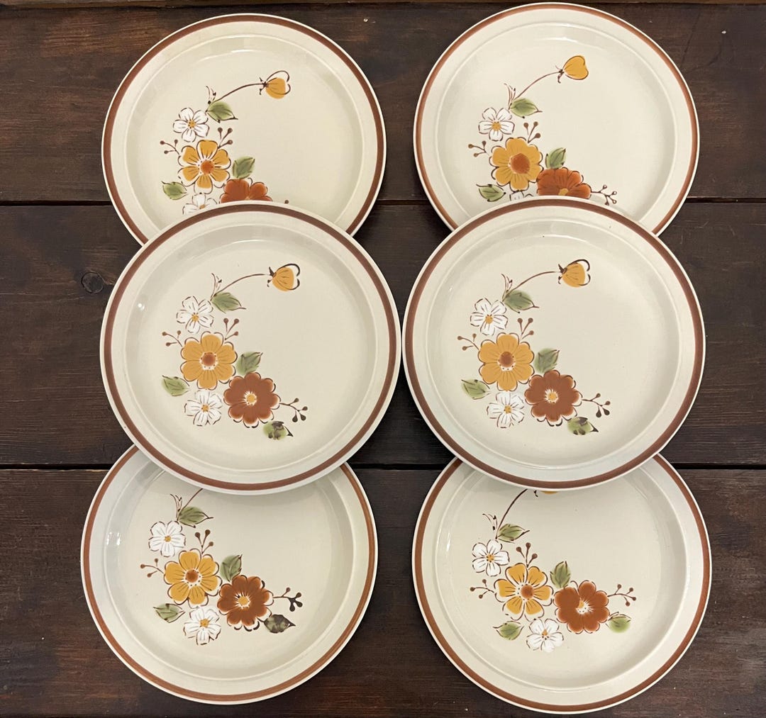 6 Newcor Autumn Love Salad Plates, Mioko Designer Collection