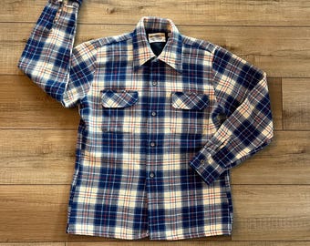 Vintage 70s Rayon Shadow Plaid Shirt by National Shirt Shops Vintage 70s Rayon Shadow Plaid Shirt by National Shirt Shops