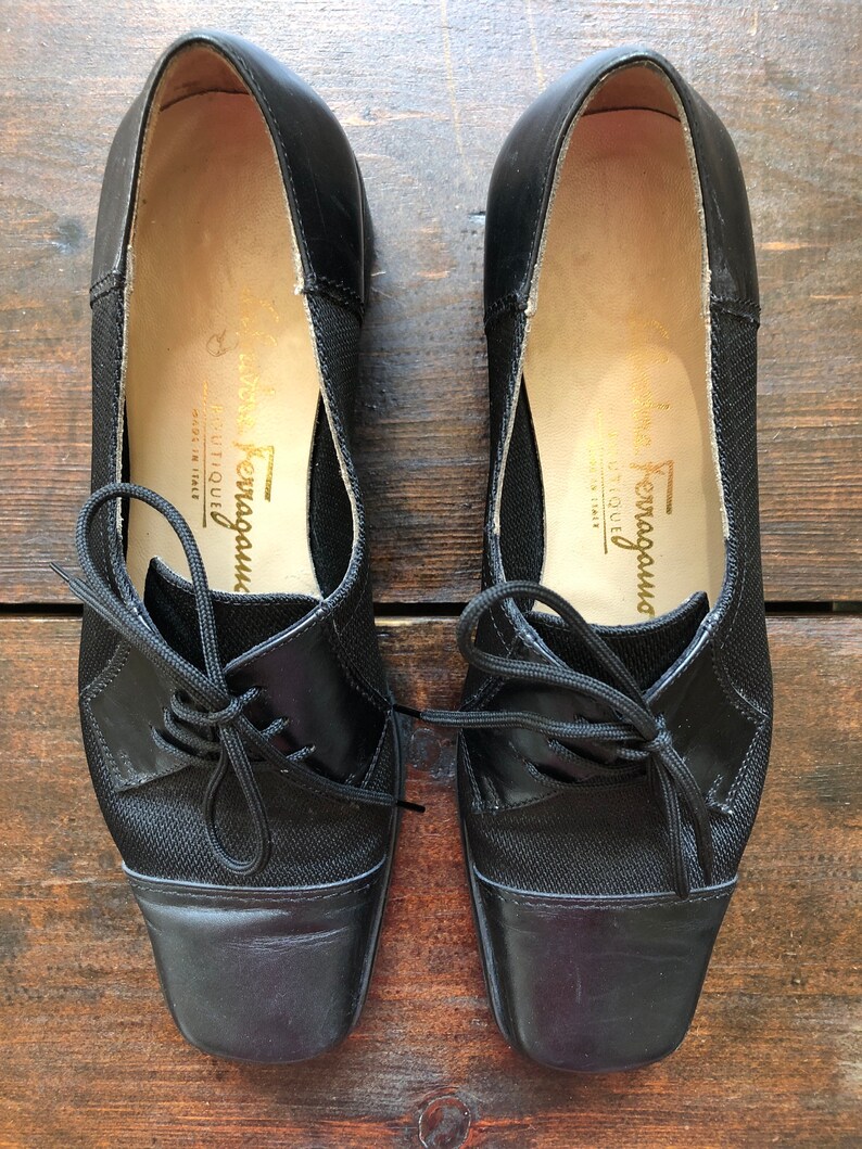 black ferragamo shoes