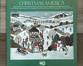 Christmas America Album Two, vakantie vinylplaat 1974, Patriotic Americana vakantiemuziek, volkskerstmuziek